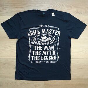 Grill Master - The Man The Myth The Legend - New XL Black T-Shirt